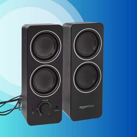 Amazon Basics AC Powered PC Multimedia External Speakers